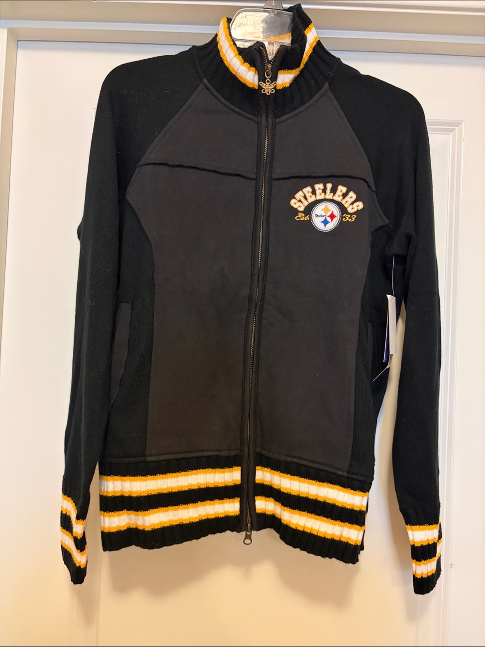 Women's Black Full-Zip Jacket - Pittsburgh Steelers